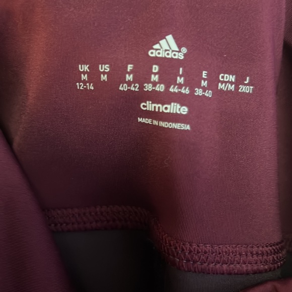 Adidas Marroon Colour Block Active Pants - Picture 7 of 8